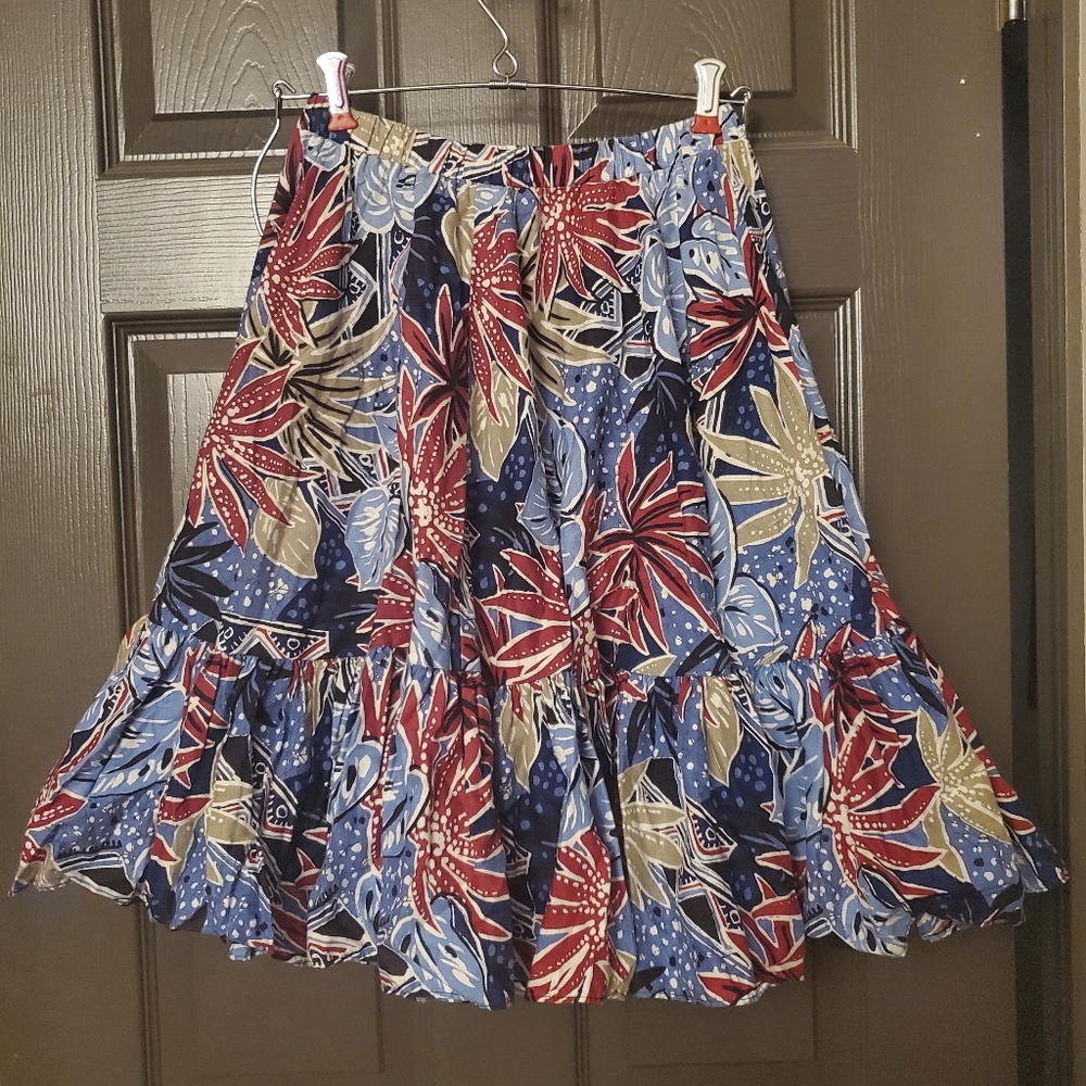 VINTAGE FIND Floral authentic square dance skirt size Medium